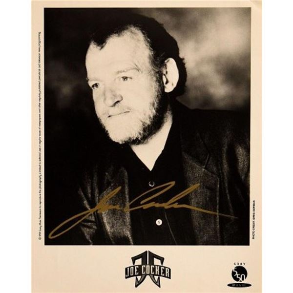 Joe Cocker facsimile signed promo photo