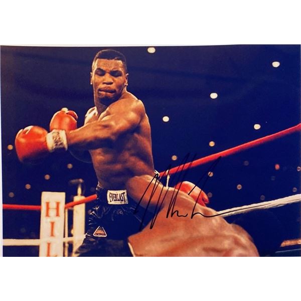 Heavyweight boxer Mike Tyson facsimile signed photo. 8x10 inches.