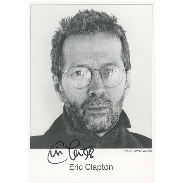 Eric Clapton facsimile signed photo.