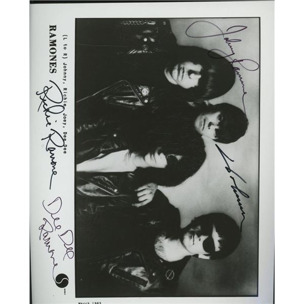 The Ramones facsimile signed photo