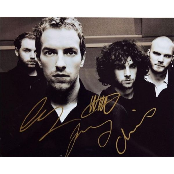Coldplay facsimile signed promo photo