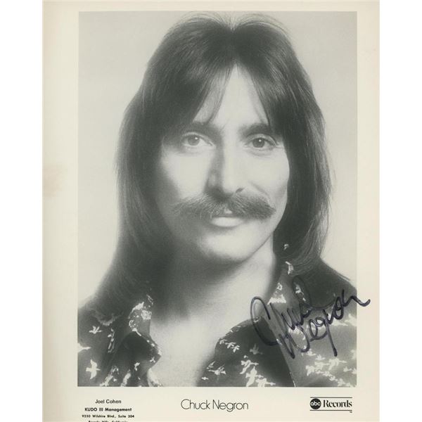 Three Dog Nights Chuck Negron facsimile signed photo.