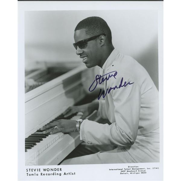 Stevie Wonder facsimile signed photo