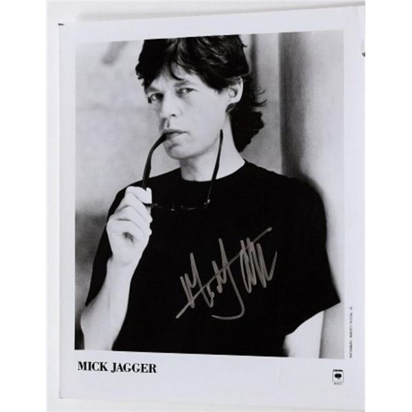 Mick Jagger facsimile signed promo photo
