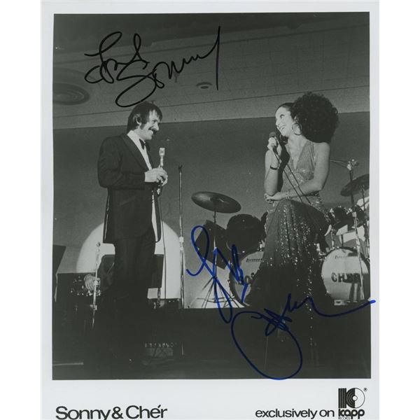 Sonny and Cher facsimile signed photo