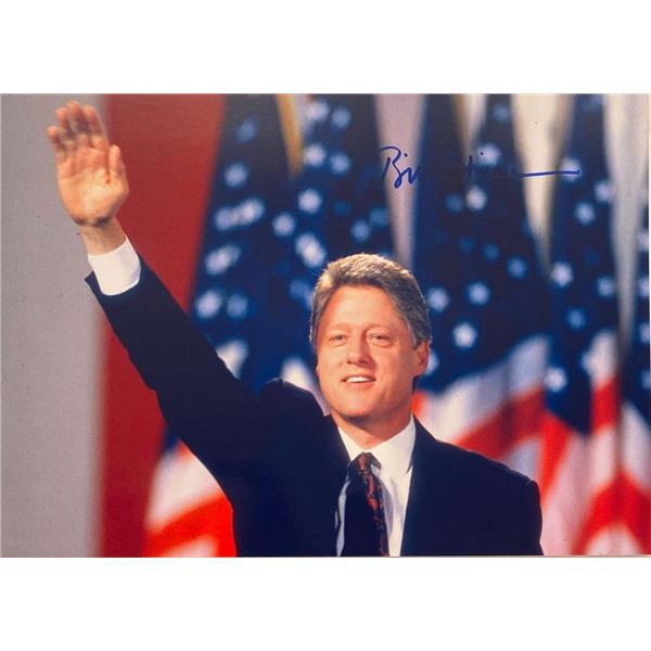 Bill Clinton facsimile signed  photo