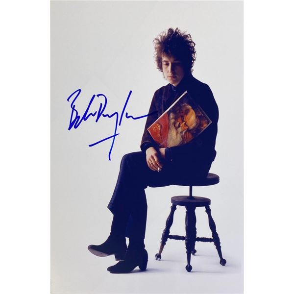 Bob Dylan facsimile signed photo