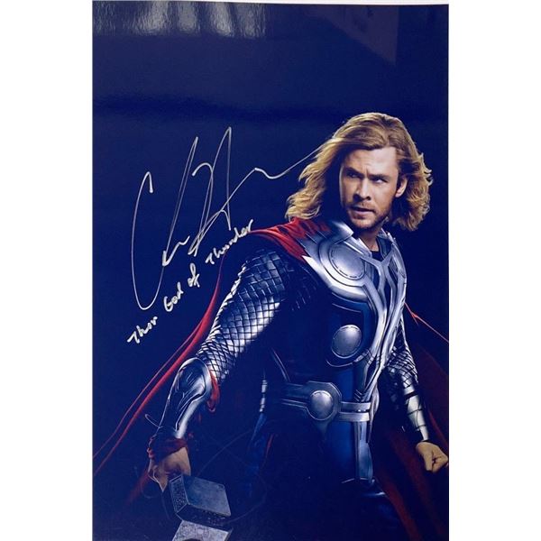 Thor Chris Hemsworth facsimile signed  movie photo