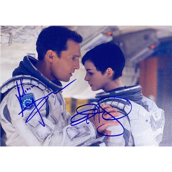Interstellar Anne Hathaway and Matthew McConaughey facsimile signed  movie photo