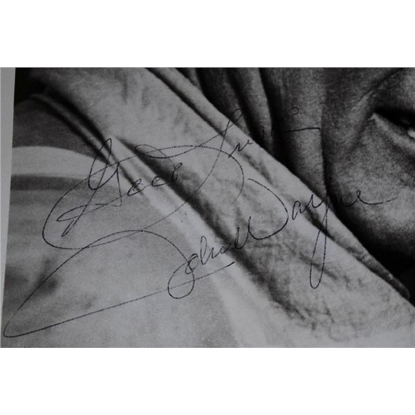 John Wayne signed portrait photo