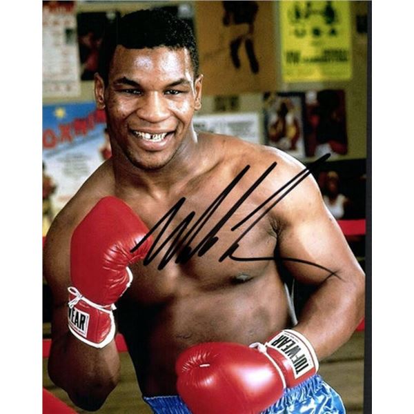 Mike Tyson facsimile signed photo