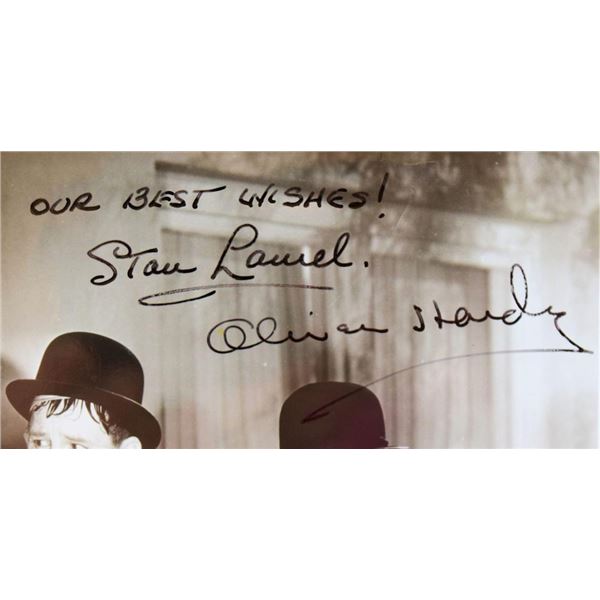 Laurel and Hardy signed movie still photo