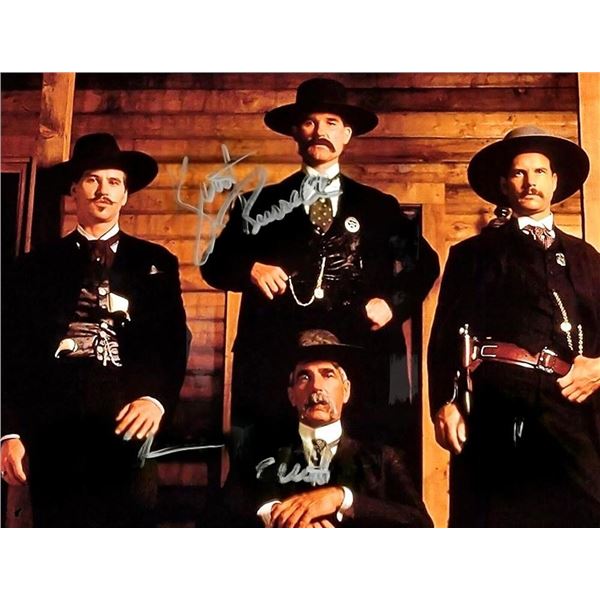 Tombstone  Facsimile cast signed movie photo reprint autographed by Val Kilmer, Kurt Russell, Sam El