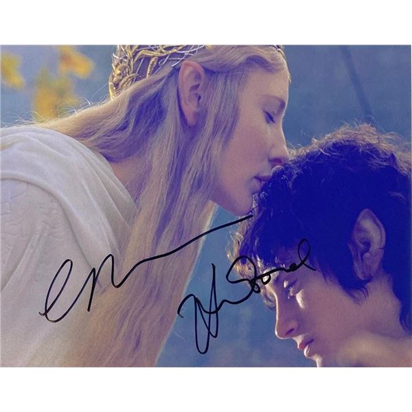 The Lord of the Rings Cate Blanchett and Elijah Wood facsimile signed  movie photo
