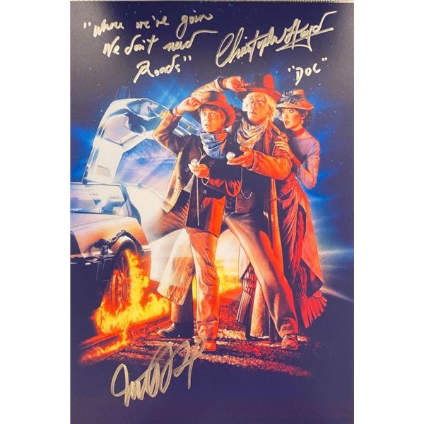 Back to the Future Michael J. Fox and Christopher Lloyd facsimile signed  photo