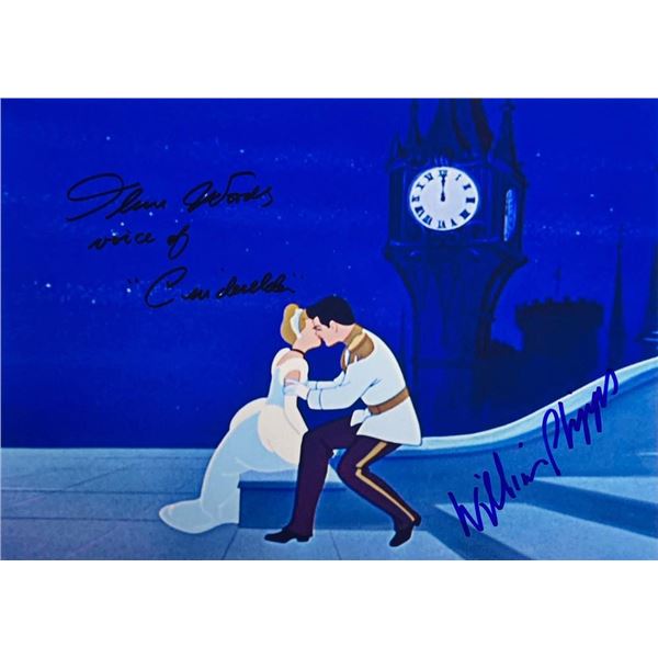 Cinderella 1950 William Phipps and Ilene Woods facsimile signed  movie photo