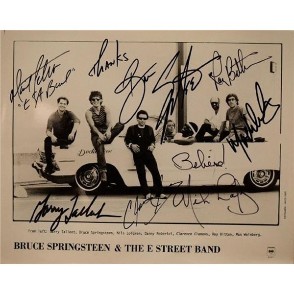 Bruce Springsteen and the E-Street Band facsimile signed promo photo