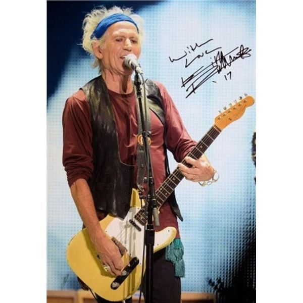 Keith Richards facsimile signed promo photo