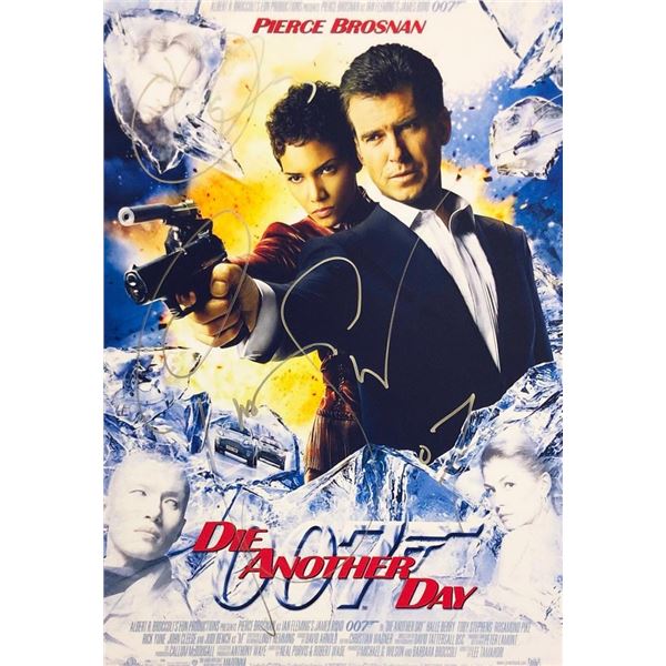 Die Another Day Halle Berry and Pierce Brosnan facsimile signed  movie photo