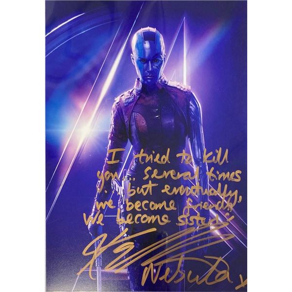 Marvel Nebula Karen Gillan facsimile signed  movie photo