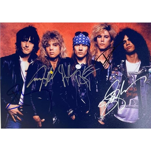 Guns N' Roses facsimile band signed photo