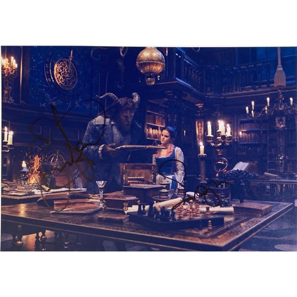 Beauty and the Beast Dan Stevens and Emma Watson facsimile signed movie photo