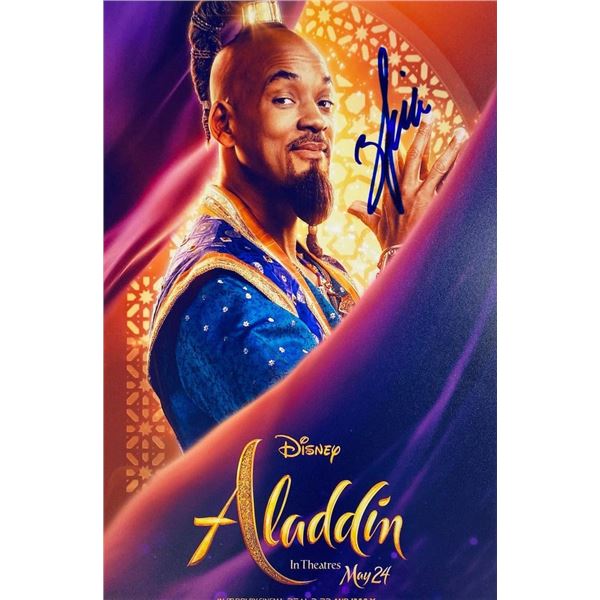 Aladdin Will Smith facsimile signed movie photo
