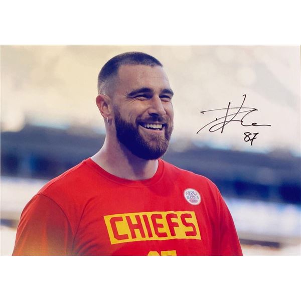 Kansas City Chiefs Travis Kelce facsimile signed  photo