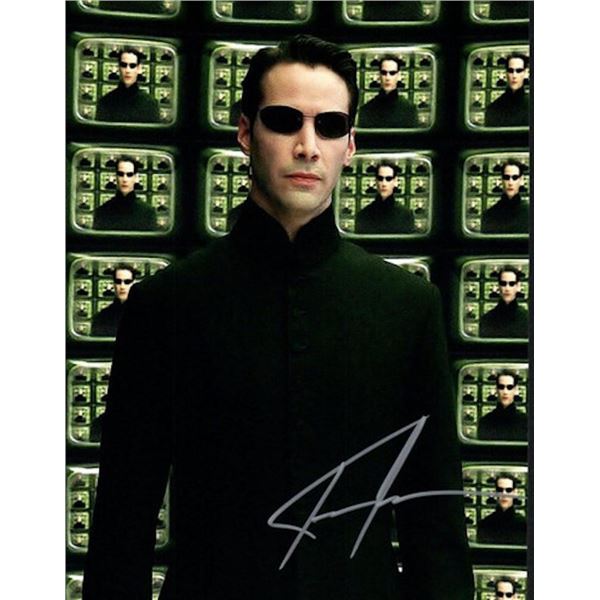 The Matrix Keanu Reeves facsimile signed photo