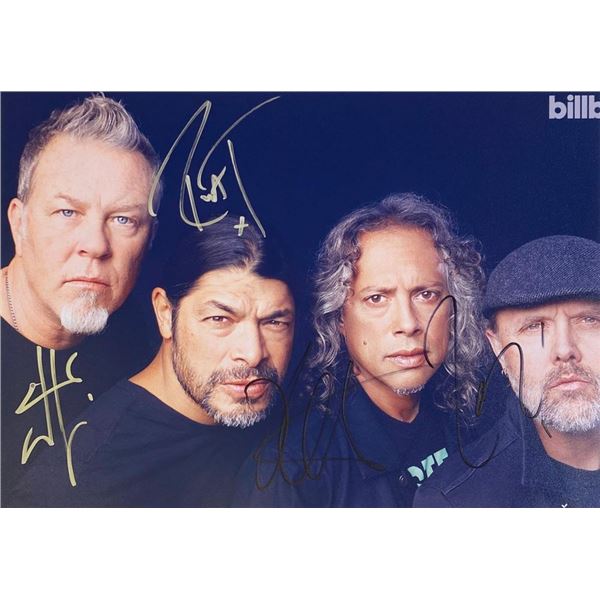 Metallica facsimile band signed photo