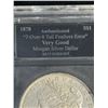 Image 12 : MORGAN SILVER DOLLAR - 1878 AUTHENTICATED "7-OVER-8 TAIL FEATHERS ERROR"