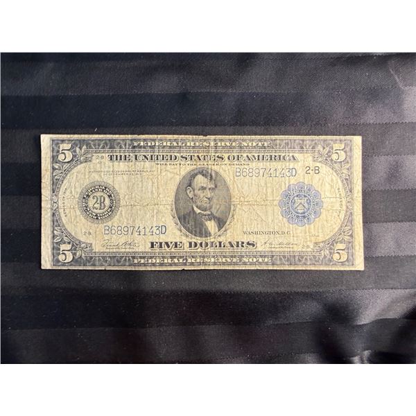 1914 $5 LARGE-SIZE FEDERAL RESERVE NOTE