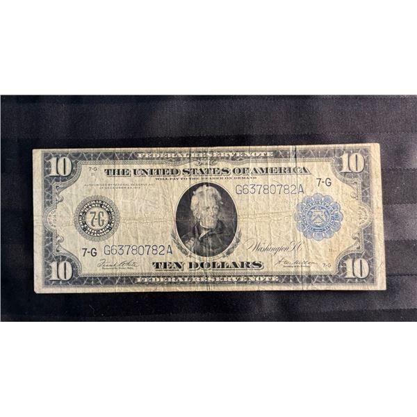 1914 $10 LARGE SIZE FEDERAL RESERVE NOTE