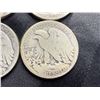 Image 10 : WALKING LIBERTY SILVER HALF DOLLARS - 1916D, 1917, 1918, AND 1919