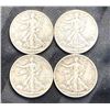 Image 1 : WALKING LIBERTY SILVER HALF DOLLARS - 1941D,1942,1943,AND1945