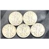 Image 1 : WALKING LIBERTY SILVER HALF DOLLARS - 1935D,1936D,1937S,1938,AND1939