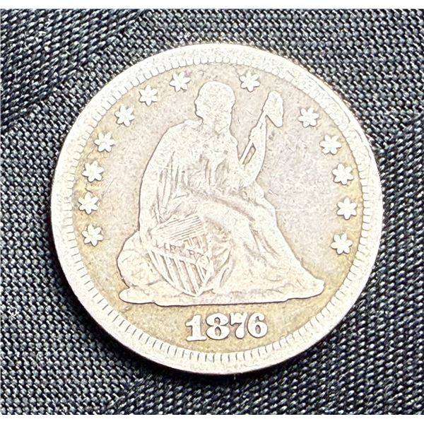 SEATED LIBERTY SILVER QUARTER - 1876