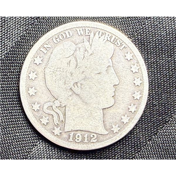 BARBER SILVER HALF DOLLAR - 1912D