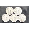 Image 1 : STANDING LIBERTY SILVER QUARTERS - 1925, 1925,1926,1927, AND 1928