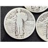 Image 4 : STANDING LIBERTY SILVER QUARTERS - 1925, 1925,1926,1927, AND 1928