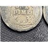 Image 8 : BARBER SILVER DIMES - 1901, 1912D, AND 1914D