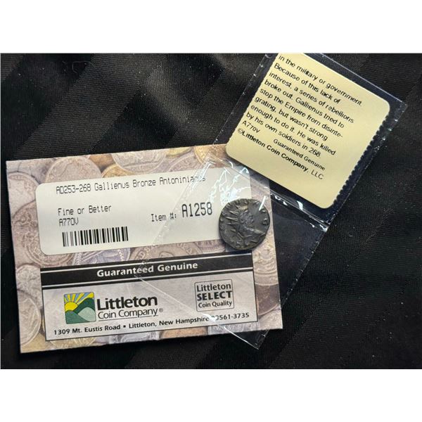 ANCIENT COINS - A.D. 253-268 GALLIENUS BRONZE ANTONINIANUS