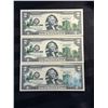 Image 1 : UNCIRCULATED SERIES 2003 $2 BILLS THAT HAVE BEEN COLORIZED WITH MINNESOTA-SPECIFIC OVERLAY; LOT OF 3
