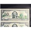 Image 2 : UNCIRCULATED SERIES 2003 $2 BILLS THAT HAVE BEEN COLORIZED WITH MINNESOTA-SPECIFIC OVERLAY; LOT OF 3