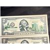 Image 2 : UNCIRCULATED SERIES 2003 $2 BILLS THAT HAVE BEEN COLORIZED WITH MINNESOTA-SPECIFIC OVERLAY; LOT OF 3