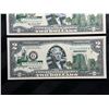 Image 3 : UNCIRCULATED SERIES 2003 $2 BILLS THAT HAVE BEEN COLORIZED WITH MINNESOTA-SPECIFIC OVERLAY; LOT OF 2