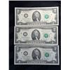 Image 1 : SERIES 2013 SEQUENTIALLY SERIAL NUMBERED $2 BILLS - LOT OF 3