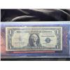 Image 2 : PAPER CURRENCY - 1935 ONE DOLLAR SILVER CERTIFICATE; ON INFORMATIONAL CARDBOARD