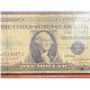 Image 4 : PAPER CURRENCY - 1935 ONE DOLLAR SILVER CERTIFICATE; ON INFORMATIONAL CARDBOARD