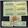Image 11 : PAPER CURRENCY - $2 FEDERAL RESERVE NOTES, LOT OF 7; AND $1 FEDERAL RESERVE NOTES, LOT OF 2